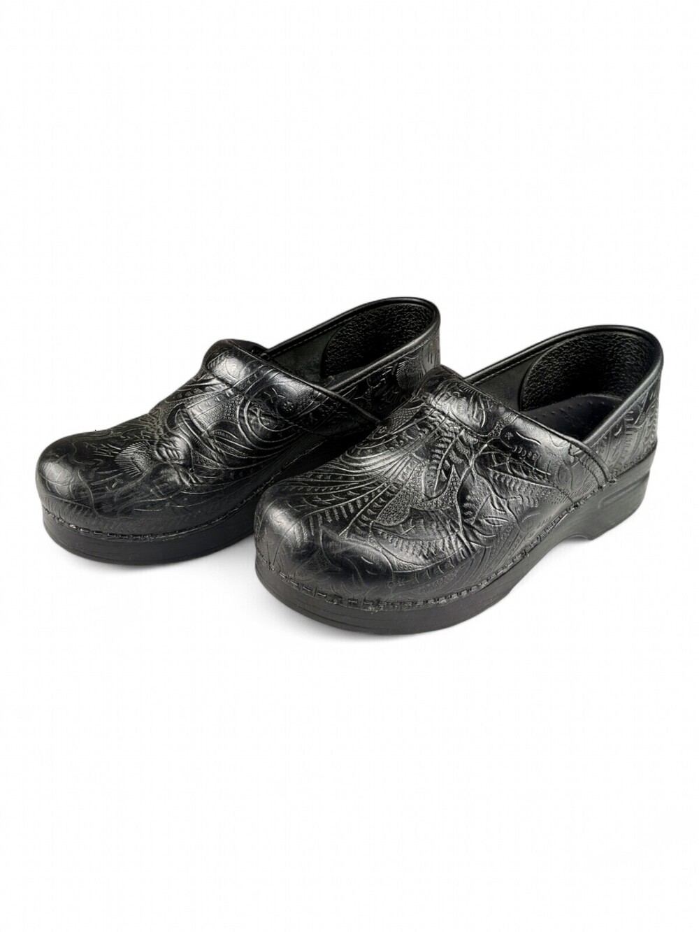 Dansko Embossed Leather Clogs - Women's Wide EU 38 (US 7.5)